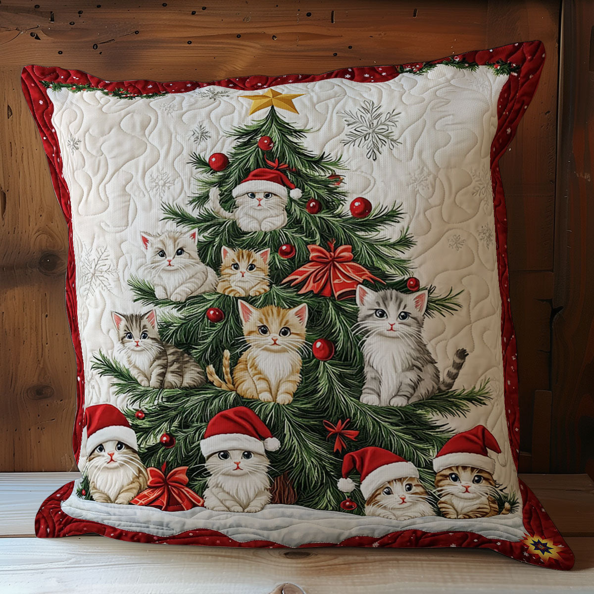 Christmas Tree Cat WY0612100CL Quilt Pillow Case