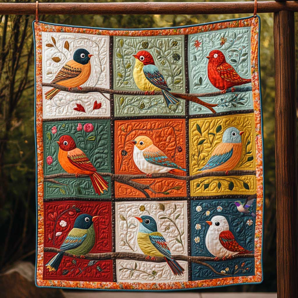 Colorful Bird WJ0710015CL Quilt