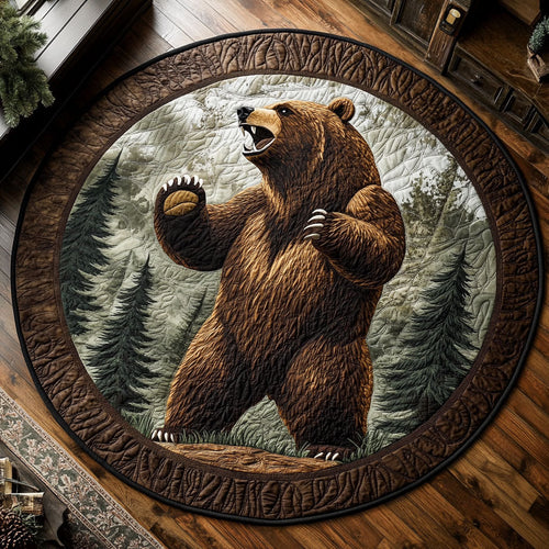 Wild Bear Roar CW3107050CL Quilted Round Mat