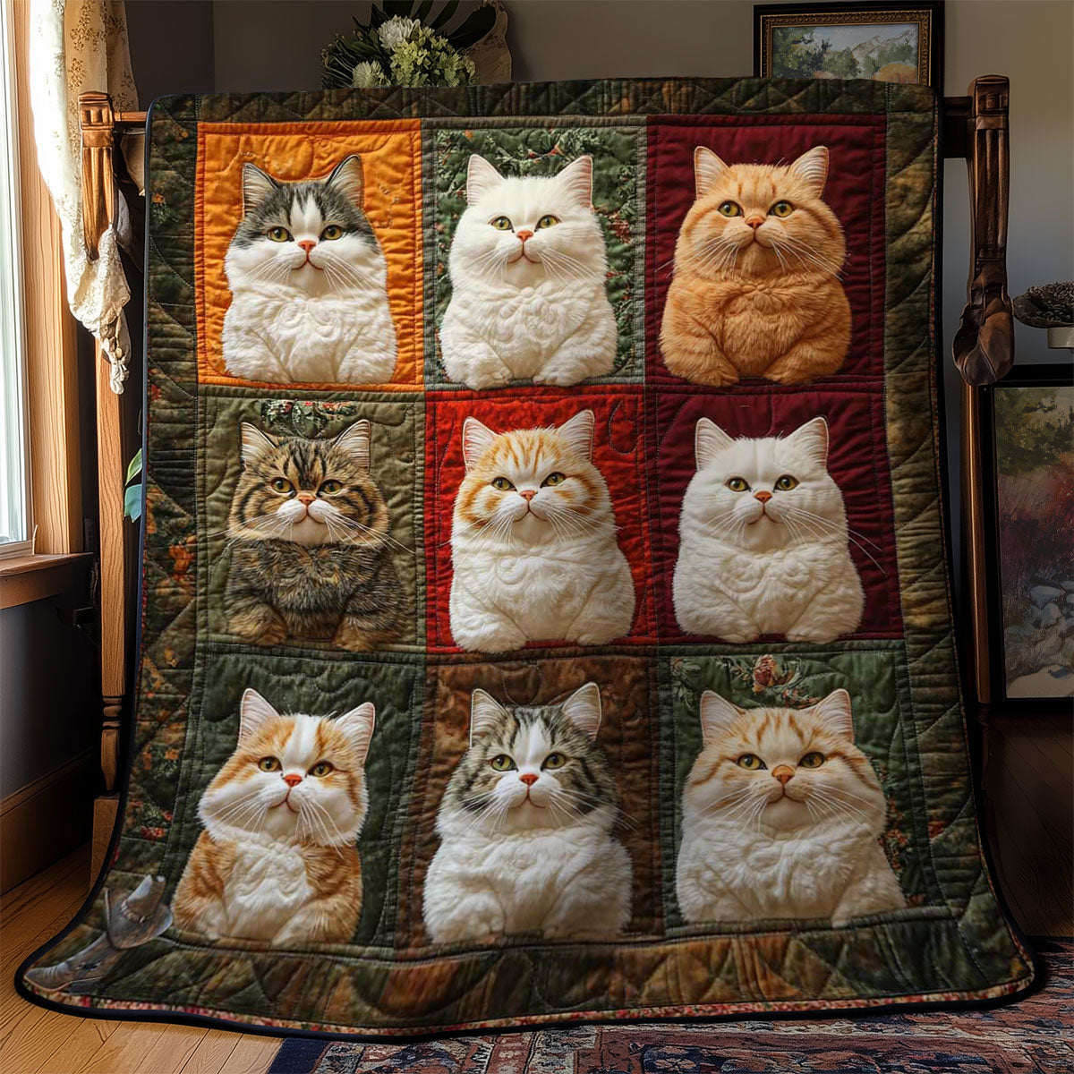 Soft Cat Faces WN2910013CL Quilt