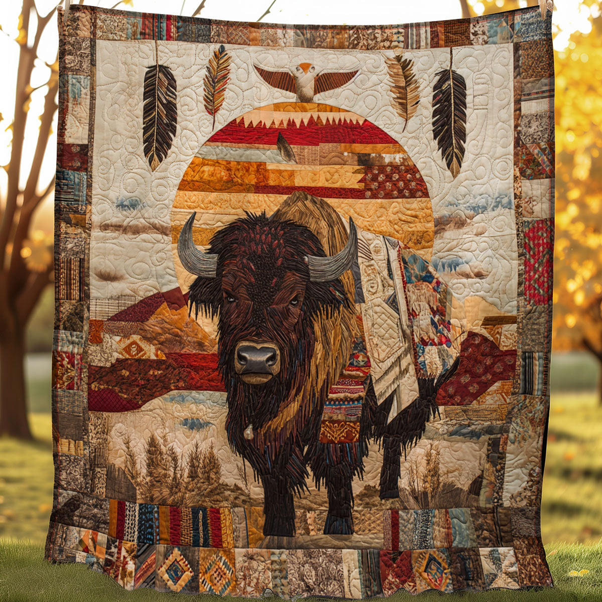 Native American Buffalo XB1303004CL Quilt
