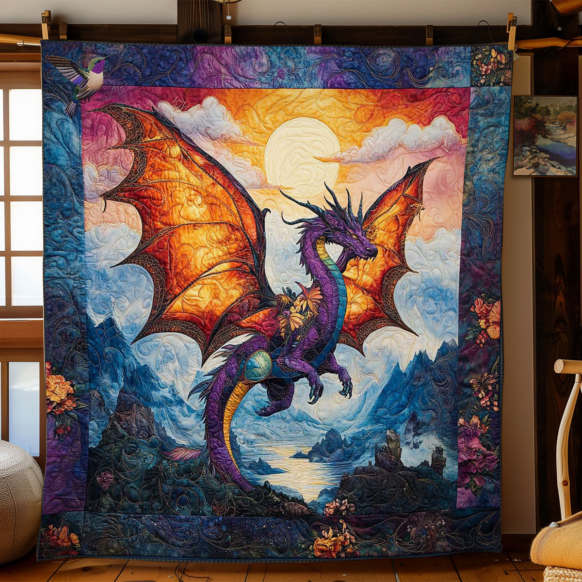 Radiant Winged Dragon WN1912045CL Quilt