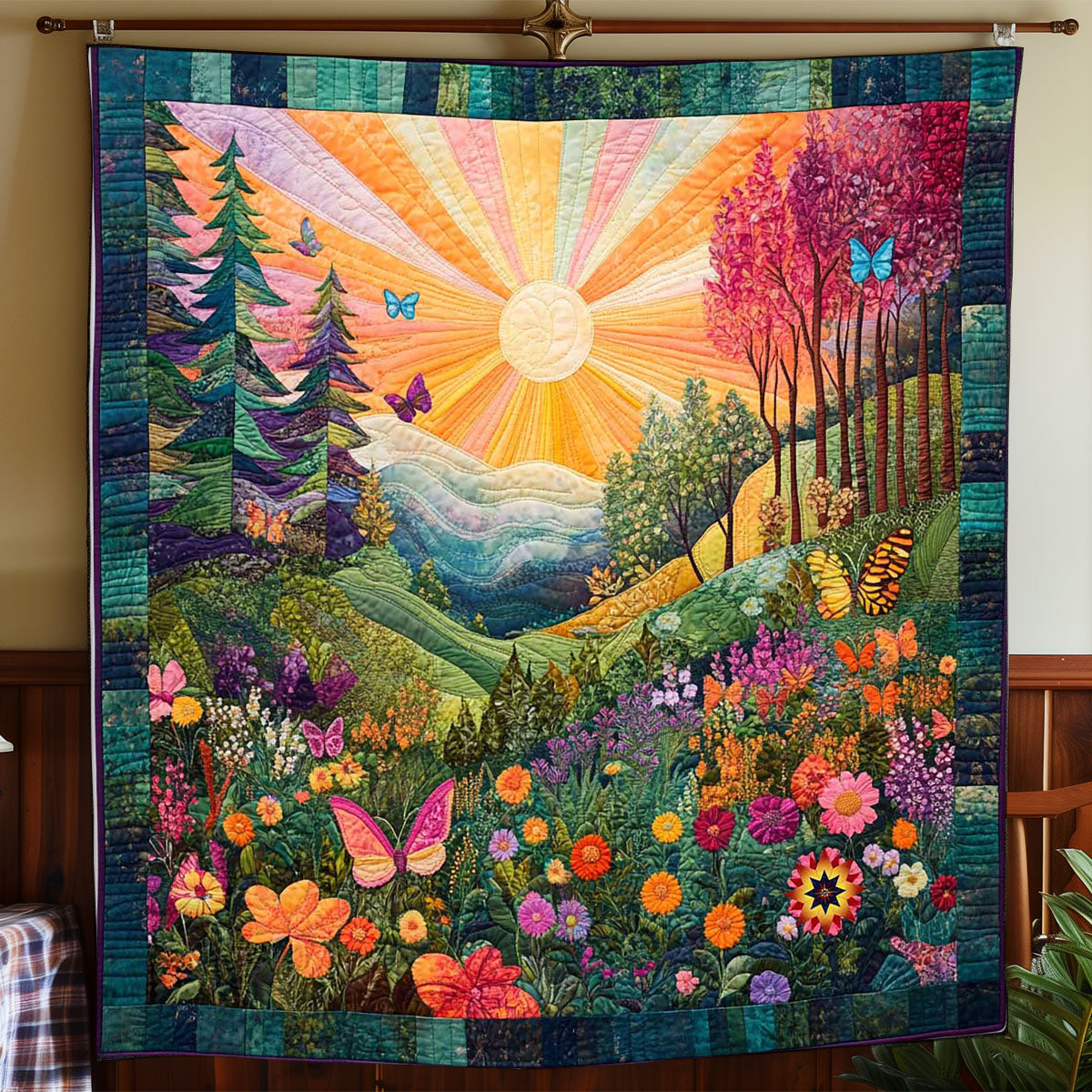 Butterfly Summer Valley WP1811016CL Quilt