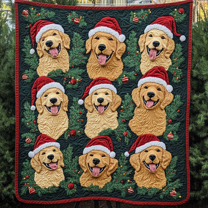 Golden Retriever Christmas Joy WN2709146CL Quilt