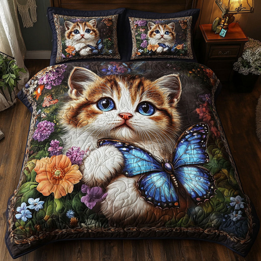 Fluffy Kitten Butterfly WT1403068CL Duvet Cover Set