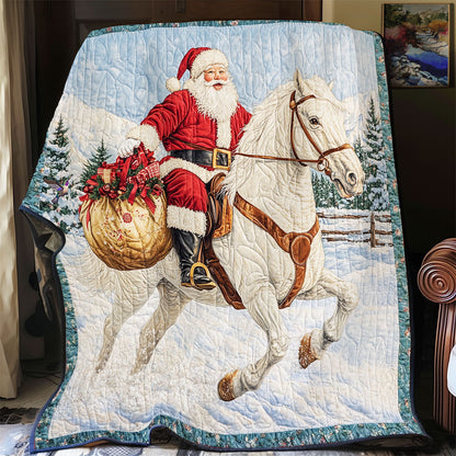 Santa Claus Riding Horse WY1211044CL Quilt