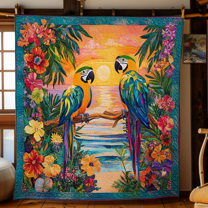 Sunset Of Parrots WY0911037CL Quilt