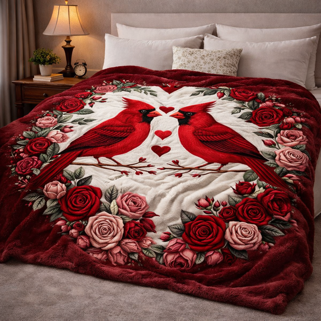 Cardinal Love QA2601002CL Faux Fur Throw Blanket