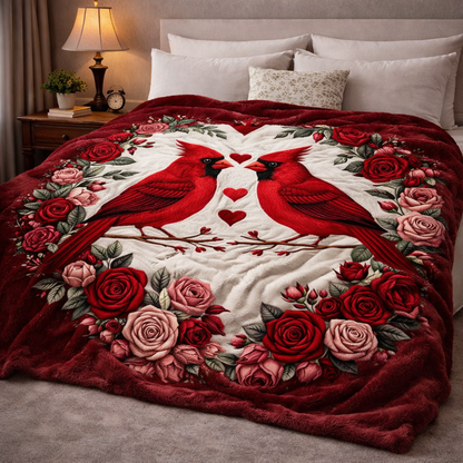 Cardinal Love QA2601002CL Faux Fur Throw Blanket