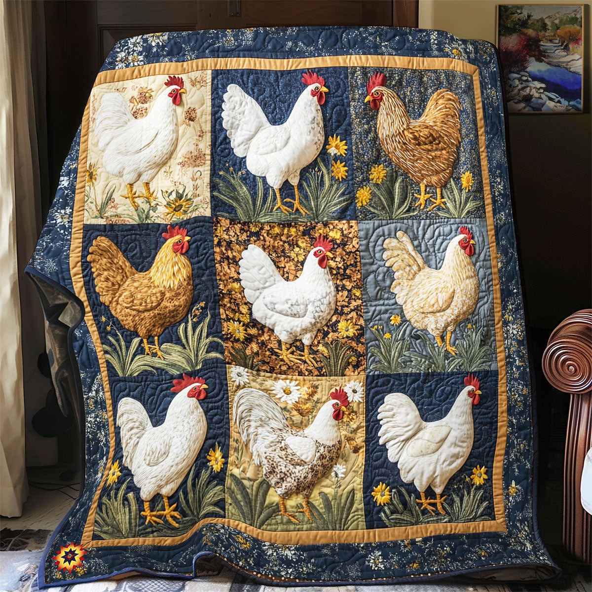 Fluffy Chicken  WX2612033CL Quilt