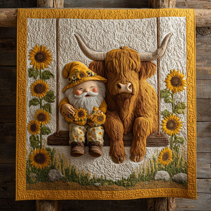 Gnome and Cow CW2907029CL Quilt