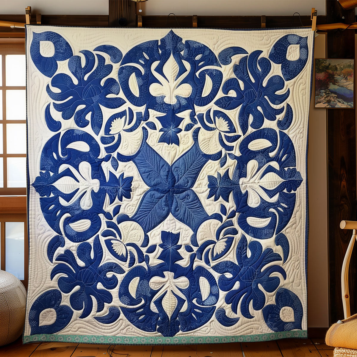 Hawaiian Symmetric Leaves WN1209089CL Quilt