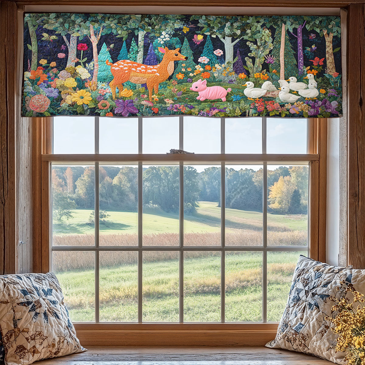 Forest Friends WJ2203067CL Quilted Valance