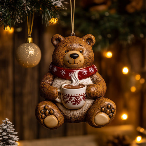 Winter Drink Bear LT1710034CL Christmas Ornament