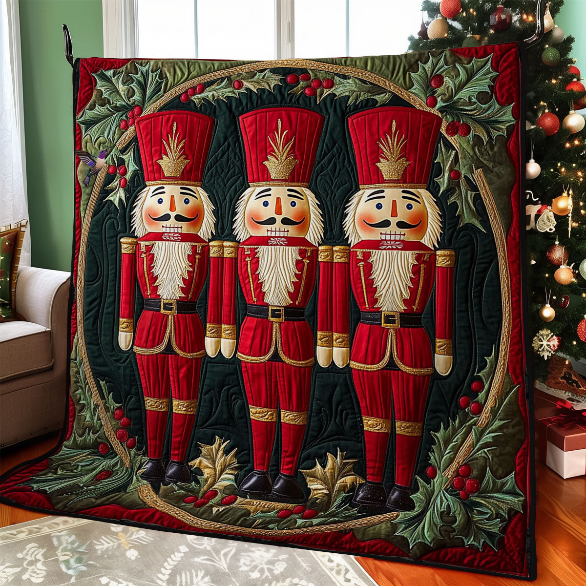 Three Nutcracker WY0212007CL Quilt