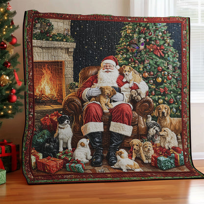 Santa Claus With Pet WY2111034CL Quilt