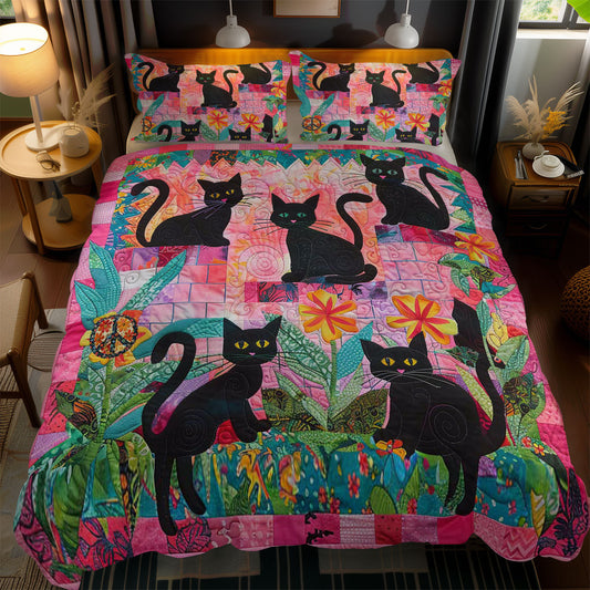 Curious Black Cats WN2110082CL Duvet Cover Set