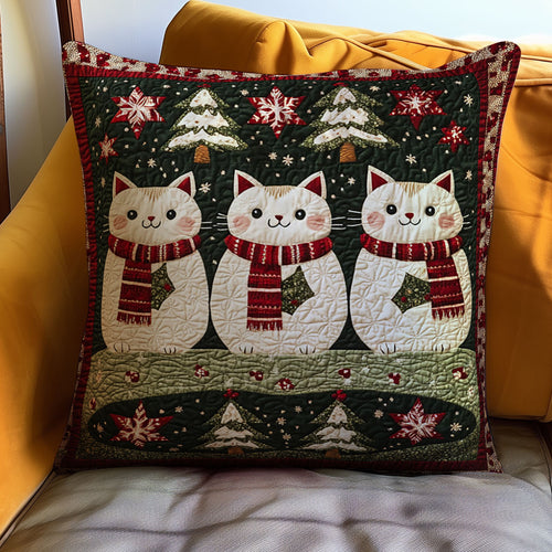 Christmas Snowmeow WJ1811038CL Quilt Pillow Case