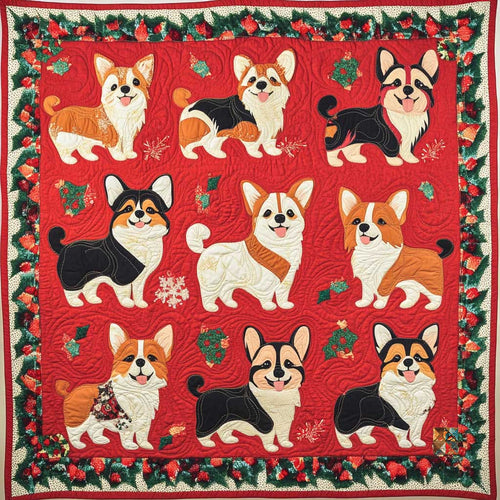 Santa's Gift Corgi WP0910018CL Quilt