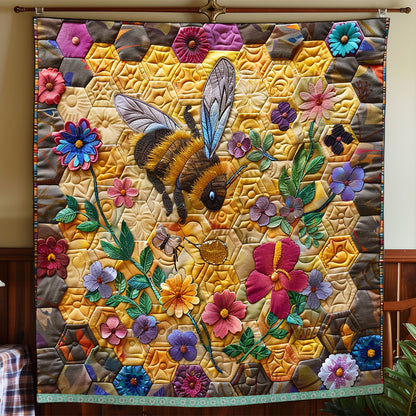 Floral Beehive WP0609020CL Quilt