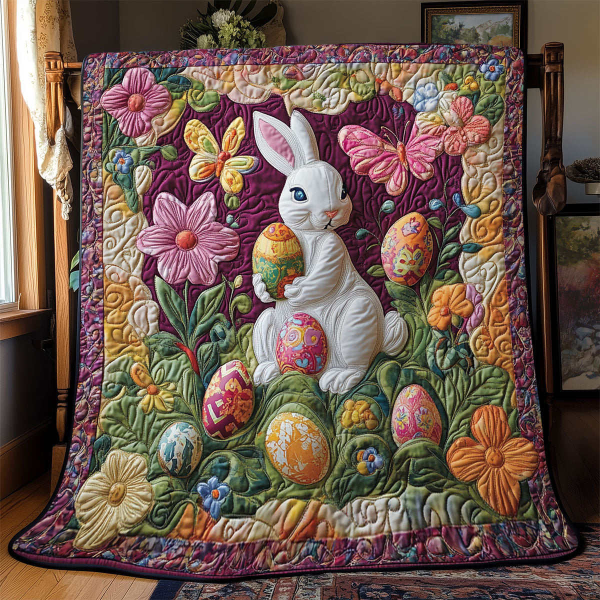 Easter Bunny Meadow WJ1501005CL Quilt