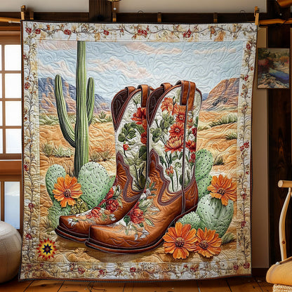 Cowboy Boots In Desert WY1612010CL Quilt