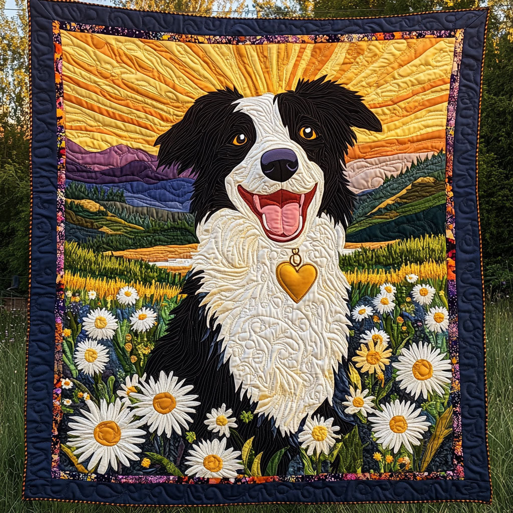 Border Collie Happy WT1901006CL Quilt