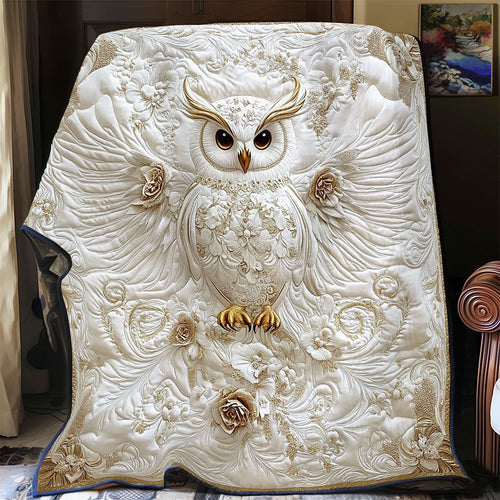 Elegant White Owl WY3112009CL Quilt