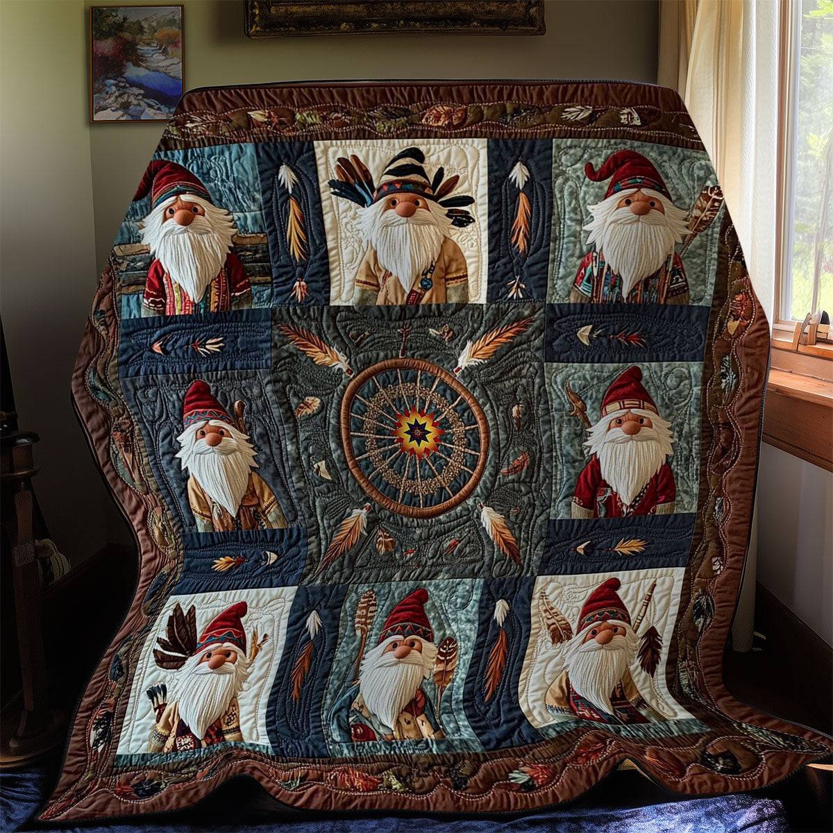 Native American Gnome WY0512034CL Quilt