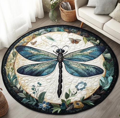 Garden Of Dragonfly XR1203006CL Quilted Round Mat