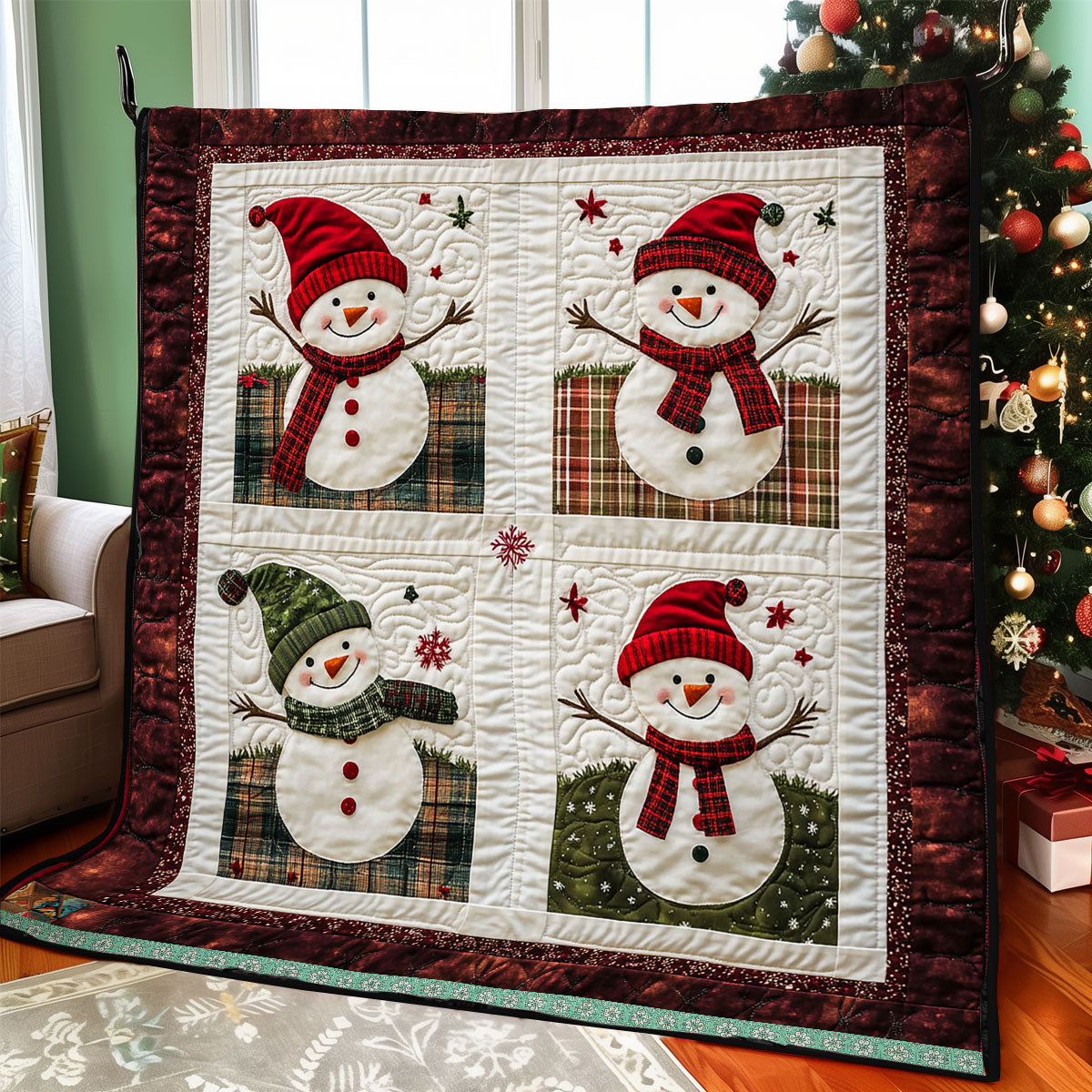 Christmas Snowman WJ0712009CL Quilt