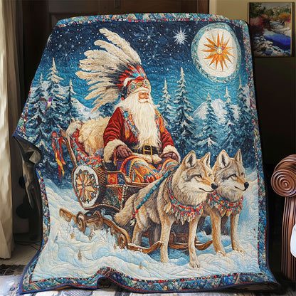 Native American Santa Claus WY0811018CL Quilt