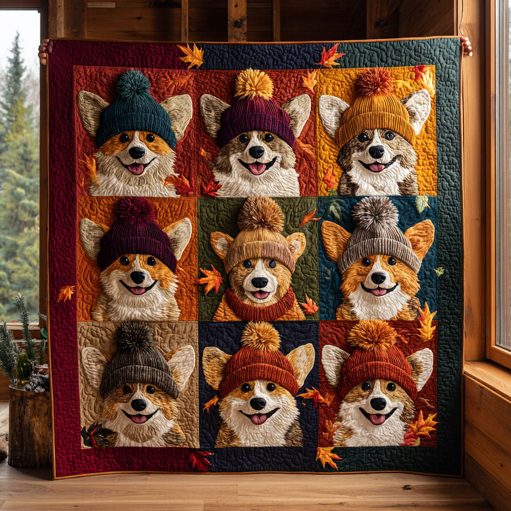 Autumn Corgi CW2708071CL Quilt