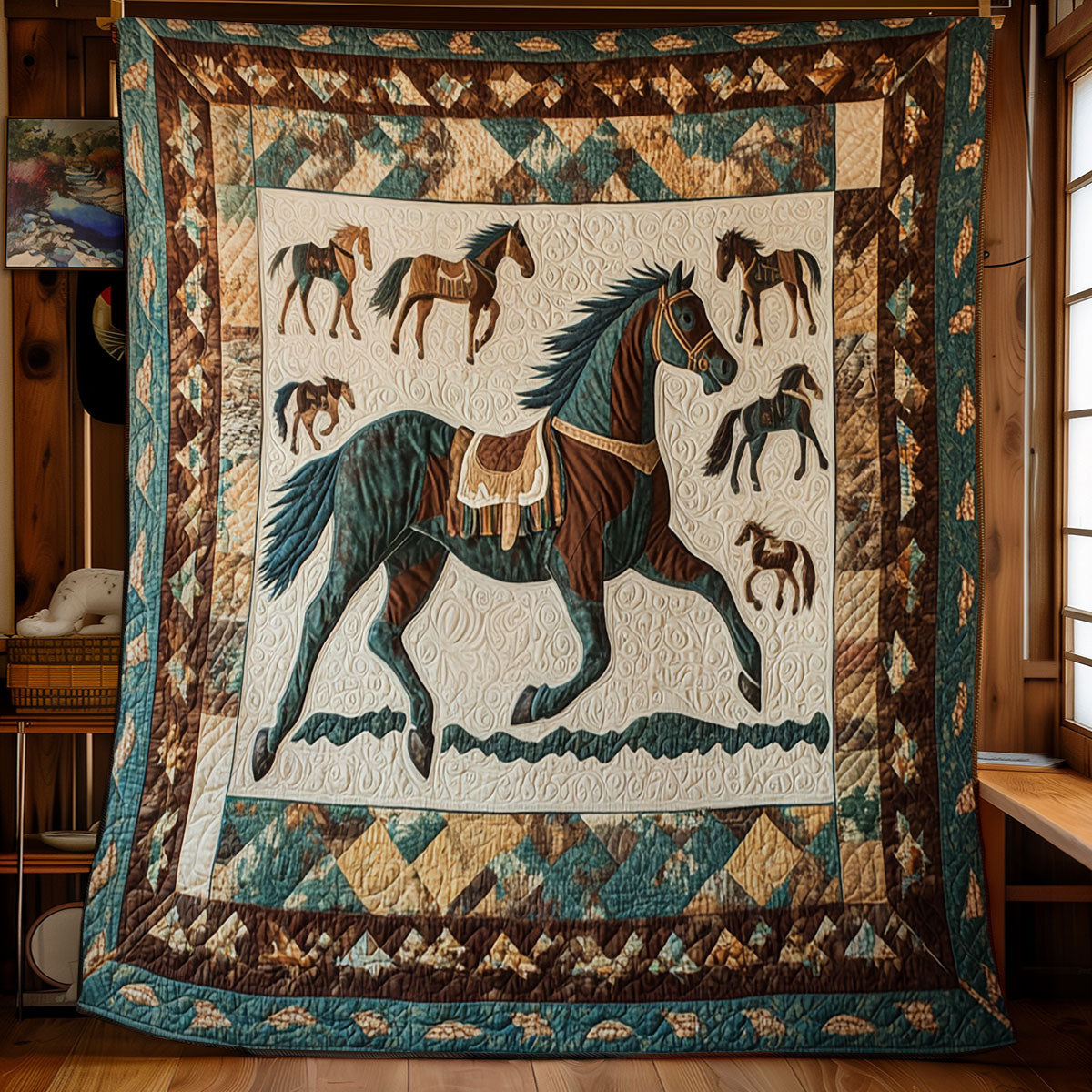 Tribal Horse WX0401048CL Quilt