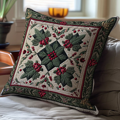 Christmas Holly WY1211053CL Quilt Pillow Case