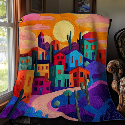 Village In Sunset WY1911060CL Quilt