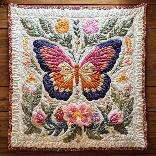 Floral Butterfly CW0107017CL Quilt
