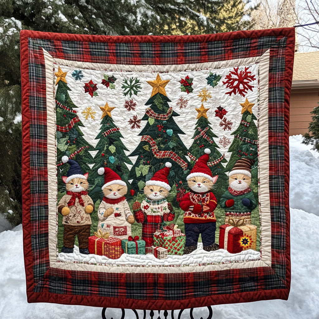 Christmas Cat WU1410015CL Quilt