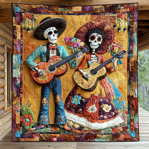 Skeleton Couple Dance CP1005028CL Quilt