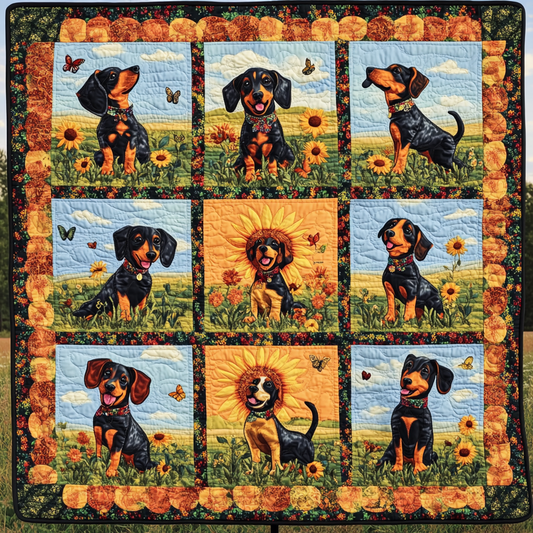 Dachshund In Bloom WN2409025CL Quilt
