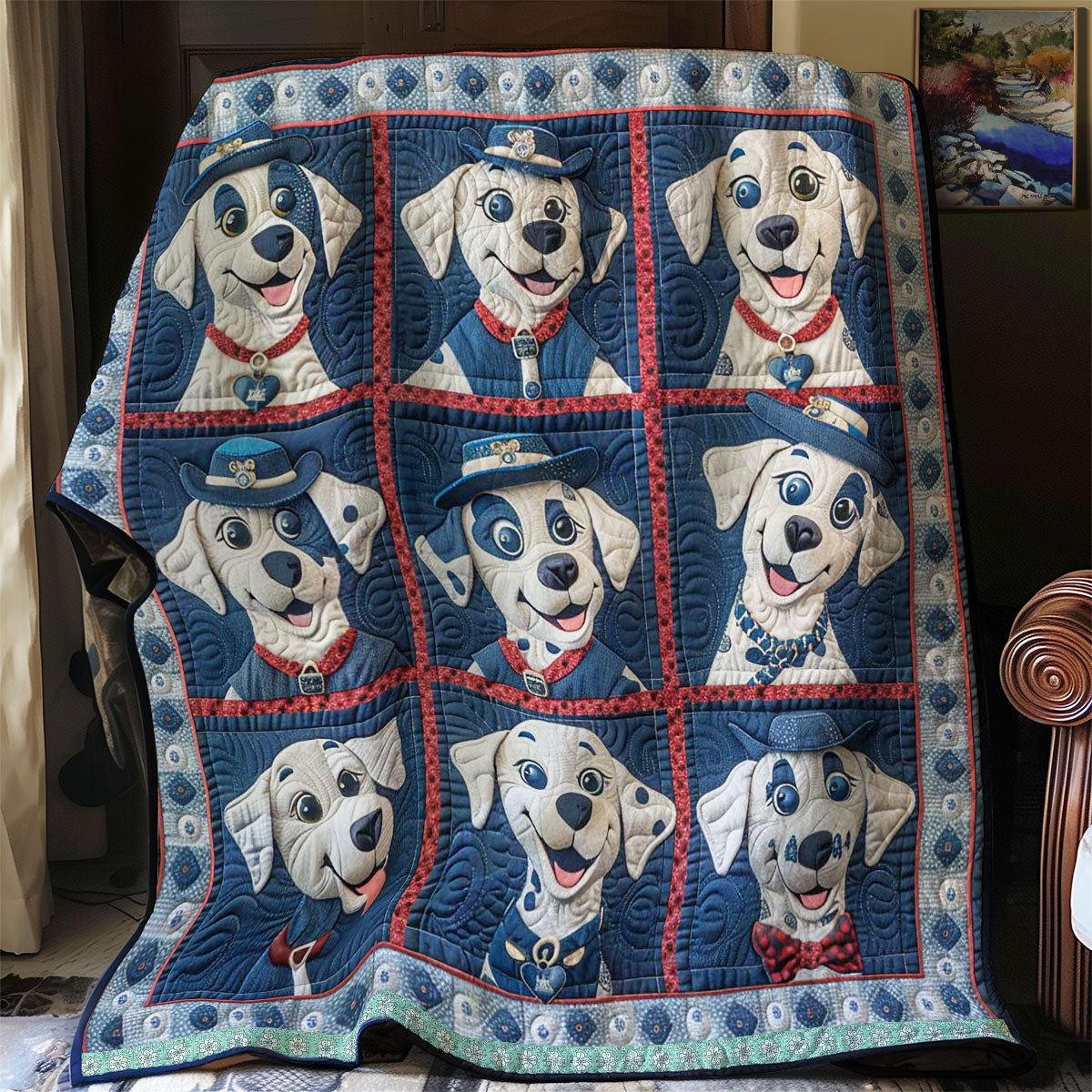 Dalmatian Cheerful WN1209017CL Quilt