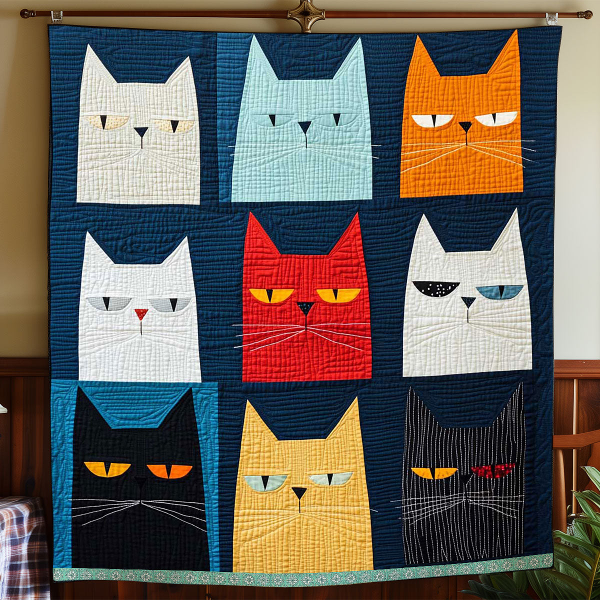 Patchwork Mad Cat WP190943CL Quilt