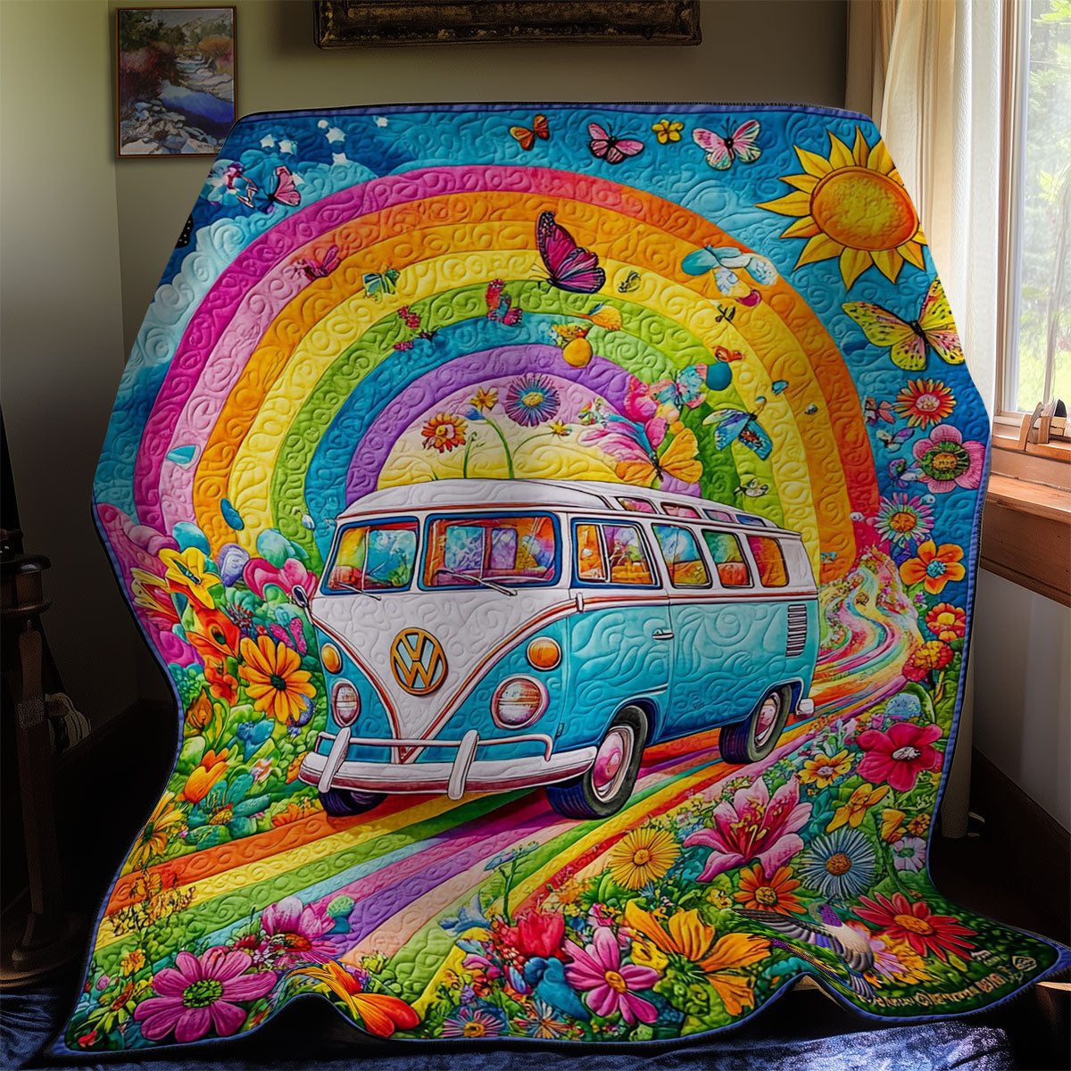 Hippie Van WY2511029CL Quilt