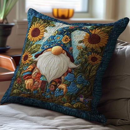 Sunflower And Gnome WY0101066CL Quilt Pillow Case