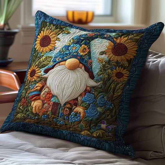 Sunflower And Gnome WY0101066CL Quilt Pillow Case