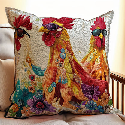 Sunglasses Chicken WY0612105CL Quilt Pillow Case