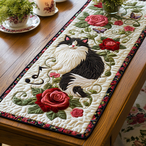 Cat Roses CW0906014CL Quilted Table Runner