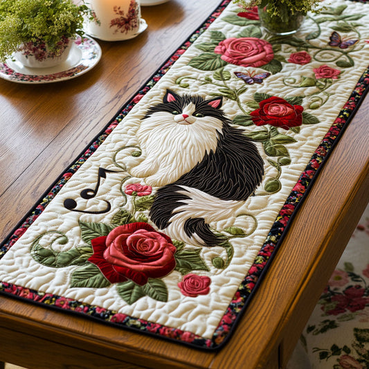 Cat Roses CW0906014CL Quilted Table Runner