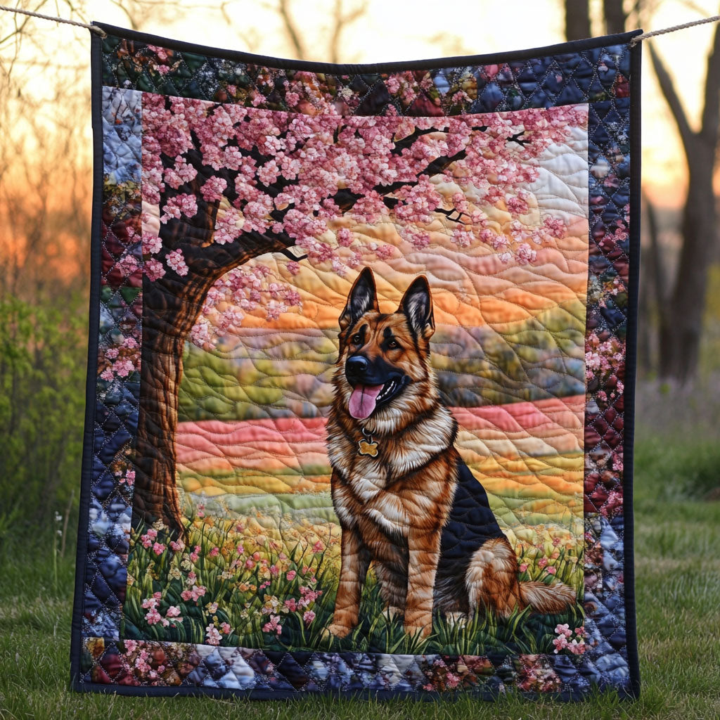 German Shepherd Flower WT0501001CL Quilt