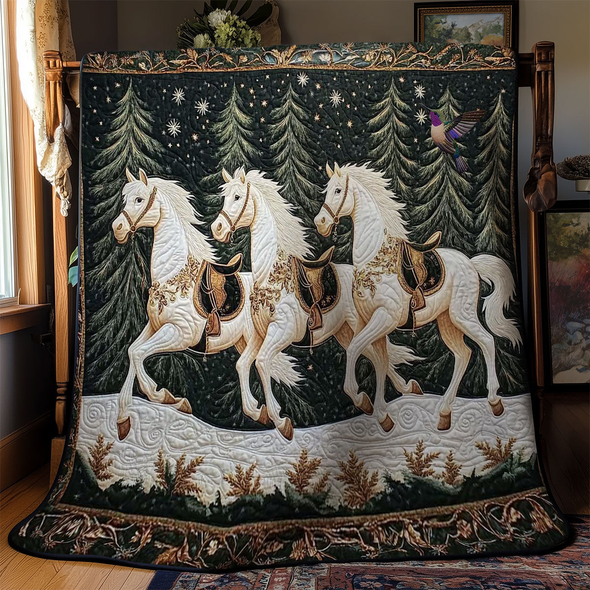 Golden Saddle Horse WN0512009CL Quilt